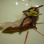 村山 - 鯛に塩昆布を乗せて頂きます