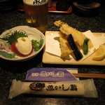 沼津魚がし鮨 - 乾杯セット 旬の小鉢と揚げ物セット