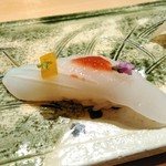 ひらまつ - 墨烏賊（梅肉、からすみ）