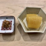 日本橋蛎殻町 すぎた - 数の子の味噌漬け 縞海老の頭の殻の味噌漬け