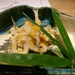 馳走 啐啄一十  - ⑮白魚(島根県宍道湖産)の唐揚げ、唐墨掛け