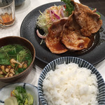 104457993 - 豚ロース生姜焼き定食　900円