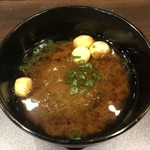 旬彩酒房 一の木 - 麩ととろろ昆布の味噌汁