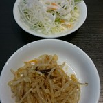 ra-janchuukaajikura - サラダバーの大根サラダとモヤシナムル