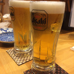 烏賊食堂 - ビールで乾杯