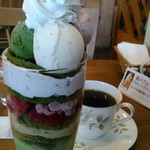 クリクリ - 桜の和パフェ¥950
      
      朝パフェ価格¥1150(本日のコーヒーグァテマラ)
      ～2019.4.1