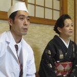 はつしろ - 料理長と女将。ご説明いただきました(＾＾　(掲載承諾)(2011/11 オフ会)