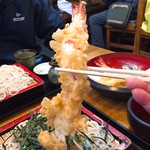 画面に入りきらない大きな海老