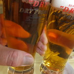 四川料理 桃源郷 - 生ビールでカンパ～♪【２０１７年３月】