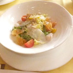 四川料理 桃源郷 - ２０１７温色健美ランチ　２１００円（税込）タイガーナッツと塩麹の前菜【２０１７年３月】