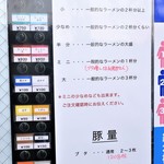 ラーメン二郎 - 麺量の案内