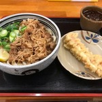 麺処 綿谷 - 肉ぶっかけとちくわ天_2019年3月