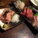 狼煙 - ネギトロまぐろとお刺身3点盛り