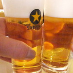 四川料理 桃源郷 - 生ビールでカンパ～♪【２０１８年２月】