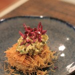 サラマンジェ ド ヨシノ - 太刀魚をカダイフを添えて