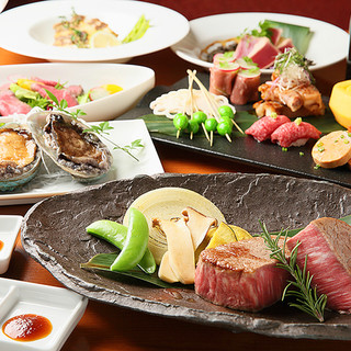 Enjoy a variety of unique dishes and seasonal teppanyaki dishes.