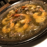 ビストログー   - 海老と砂肝のアヒージョ