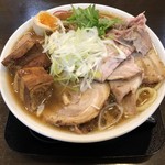 手打ち麺処 暁天 - 肉ラー麺¥1230+大盛無料