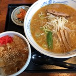 みそ源 - Cランチ（みそ源ラーメン+ミニ豚丼）