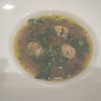 ARMONICO - レンズ豆のスープと赤足海老とスズキのポルペッティーニ