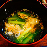 よねさん - あん肝と小松菜のお椀