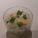 カセント - 色々な葱と蝦夷鮑　パルミジャーノチーズと