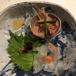 鰻はし本 - 琵琶湖のにごろぶなの子まぶしと鰻刺し