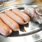 ホルモンと日本酒 ホルモン屋かねちゃん - サガリ、ウィンナ