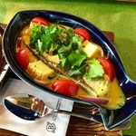 スプーンソング - 【南インド風ビリヤニ＆ケーララフィッシュ(ブリ)カレー 1,300円】ブリに厚揚げに新鮮野菜(*^^*)