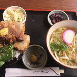 Ten saku - 角煮丼＋うどん１０００円