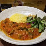 SPICY CURRY 魯珈 - 山菜祭！たらの芽とこごみと菜の花のトマトカレー