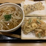 きたほのか - かき揚げうどん　ちく天