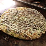 お好み焼きもみじ - ねぎ焼き。外見はどれも一緒。