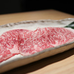 焼肉家ひらて - サーロイン 焼きしゃぶ おろしポン酢添え☆