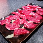 うまの蔵 - 並セット(1880円)　ヒモ(カルビ)、肉ばり(ハラミ)、フタエゴ 