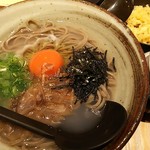 うどん やきとり とびた - 釜揚げ月見そば