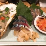 うなぎ串焼き くりから - 刺身盛りあわせ