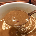 Gion Duck Noodles - 鴨チェリーつけ麺 つけ汁リフト