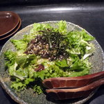 恵比寿　倭玄 - 黒豆納豆と沢庵のサラダ1,000円