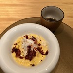 ALTER EGO - （新之助と云う米を土鍋で炊いた）卵かけご飯 タラバ蟹 （大山鶏 茸）
