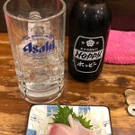 立飲み たきおか - 黒ホッピー＋ぶり