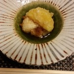 日本料理 きん魚 - 大根もちとみかんの揚げ浸し