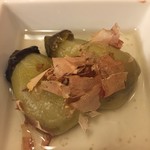 喜之帆 - 小茄子を焼いて出汁に浸してあります　爽やかな酸味と甘みがある上品な一品です