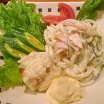 おぎ野 - 賄い。うどんサラダ