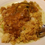 おぎ野 - 賄い。ドライカレーのカレー掛け