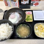 吉野家 - ハムエッグ納豆定食