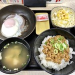 吉野家 - ハムエッグ納豆定食