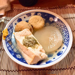 おでん　でん姫 - 大根、豆腐、がんも各230円