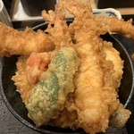 天冨久 - 【2019.3.16】穴子入り天丼1500円+大盛り100円 本日は100円引きなのっ1500円也❗️