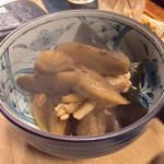 すみれ - 山形ごぼう鳥肉にもの450円